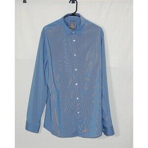 Bluffworks Mens Zenith Long Sleeve Shirt Classic Fit Size L Tall Blue Check